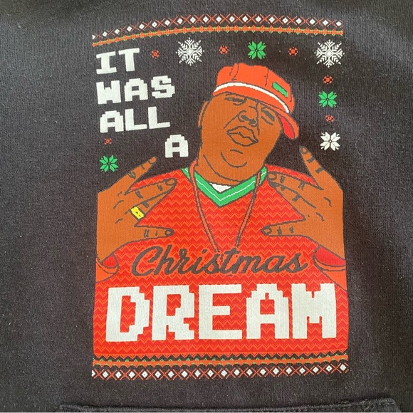 Notorious BIG It Was‎ All A Christmas Dream Youth 4 Sweatshirt Hoodie Biggie - Picture 3 of 8